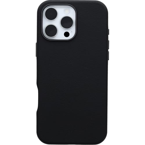 OtterBox iPhone 16 Pro Max Symmetry Series Cactus Leather for MagSafe - Noir Ash Black - Ultra-Thin, Sleek iPhone Case, Premium iPhone Case, MagSafe