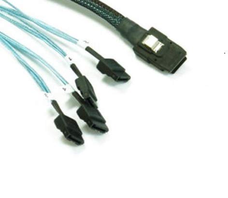 Micro SATA Cables|1 Meter Mini SAS SFF-8087 36 Pin to 4 X 7 Pin SATA with Side Band Signal Cable