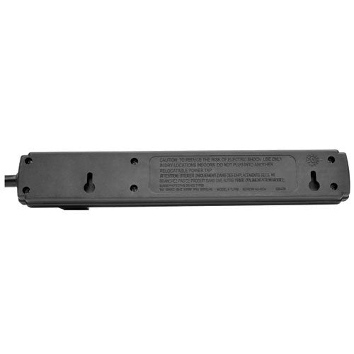 Tripp Lite 6 Outlet Power Strip NEMA 5-15R 6-ft Cord 5-15P Black Housing (PS66B)