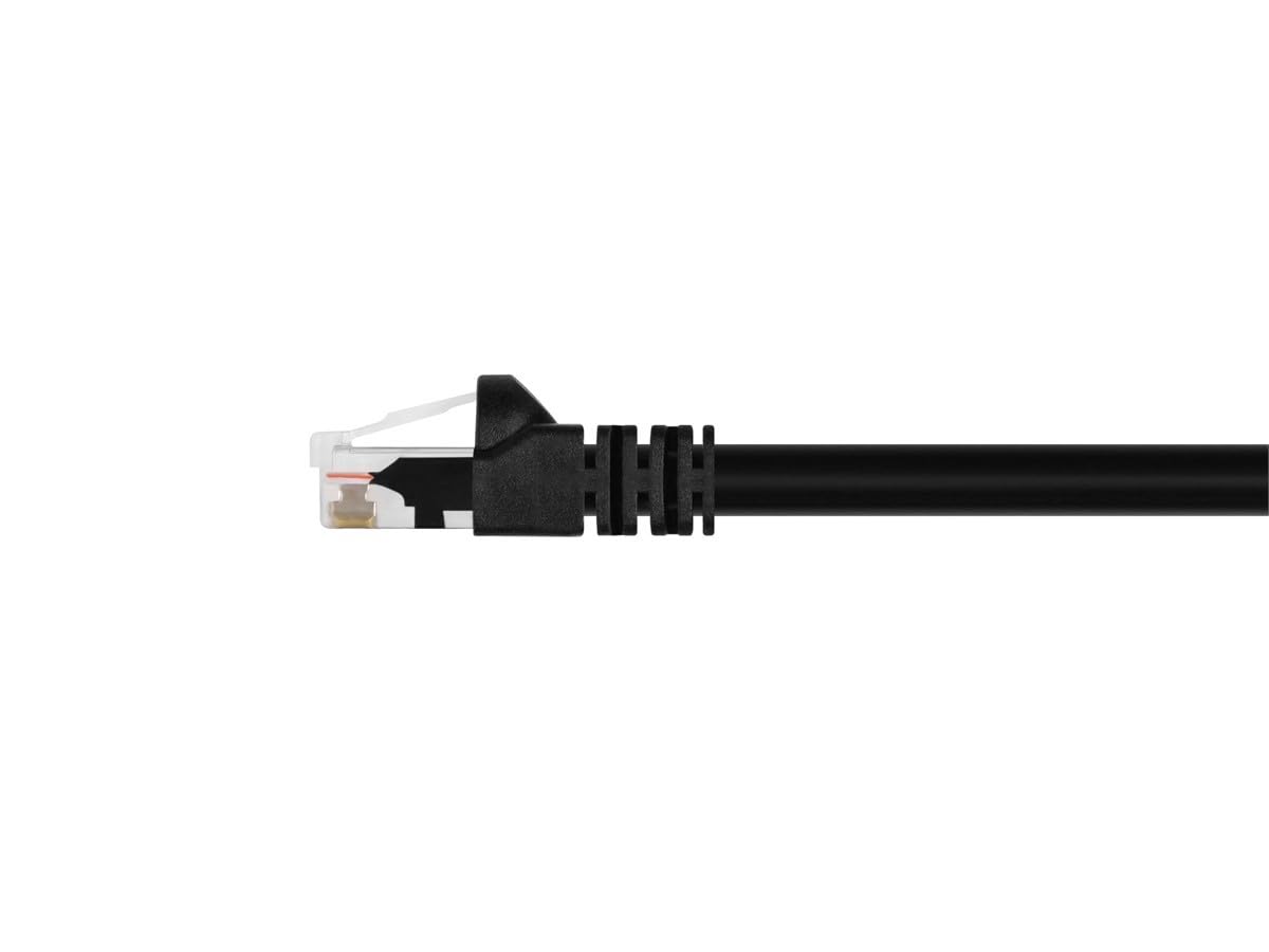 Monoprice Cat6 Ethernet Patch Cable - Network Internet Cord - RJ45, Stranded, 550Mhz, UTP, Pure Bare Copper Wire, 24AWG, 7ft, Black