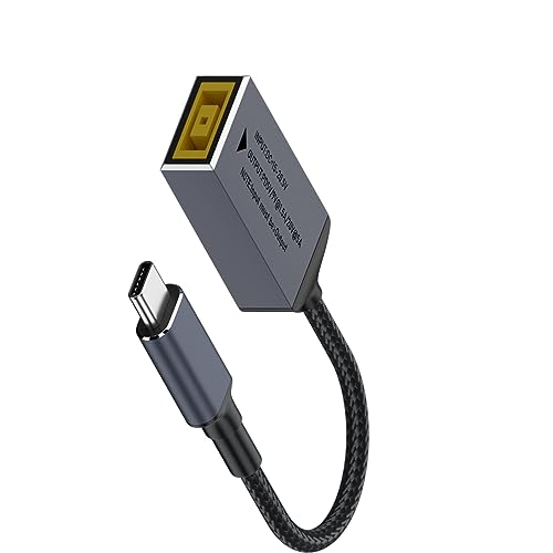 ISLOPU DC Slim Tip Female Input to USB C PD Male Power Charging Cable,for Rectangle Mouth Power Adaptor to USB Type-C PD Output 5V/9V/20V.Used