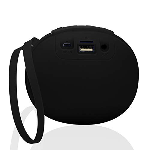 Excursion Pro Round Wireless Speaker, Hangtag, WrapAround Hand, Rubberized Design- Black