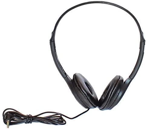 Soundnetic 500 Pack SN313 Classroom Over The Head Stereo Headphones with Leatherette Earpads, Black