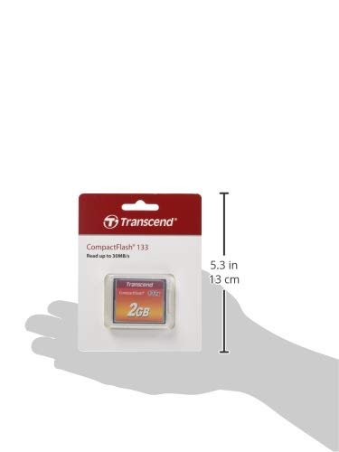 Transcend CF133 CompactFlash Memory Card 2GB, Up to 30MB/s, DSLRs Camera Card, MLC NAND Flash, ECC, Support Ultra DMA transfer mode 4 - TS2GCF133