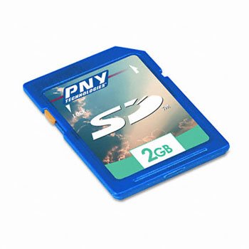 PNY Optima 2GB SD Class 4 Flash Memory Card P-SD2GB-EF