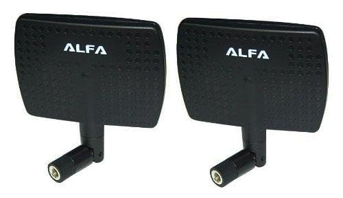 2 Pack of Alfa 2.4HGz 7dBi Booster SMA Panel High-Gain Screw-On Swivel Antenna - See Description for Compatibility