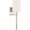 Crystorama Bromley 1 Light Polished Nickel Sconce