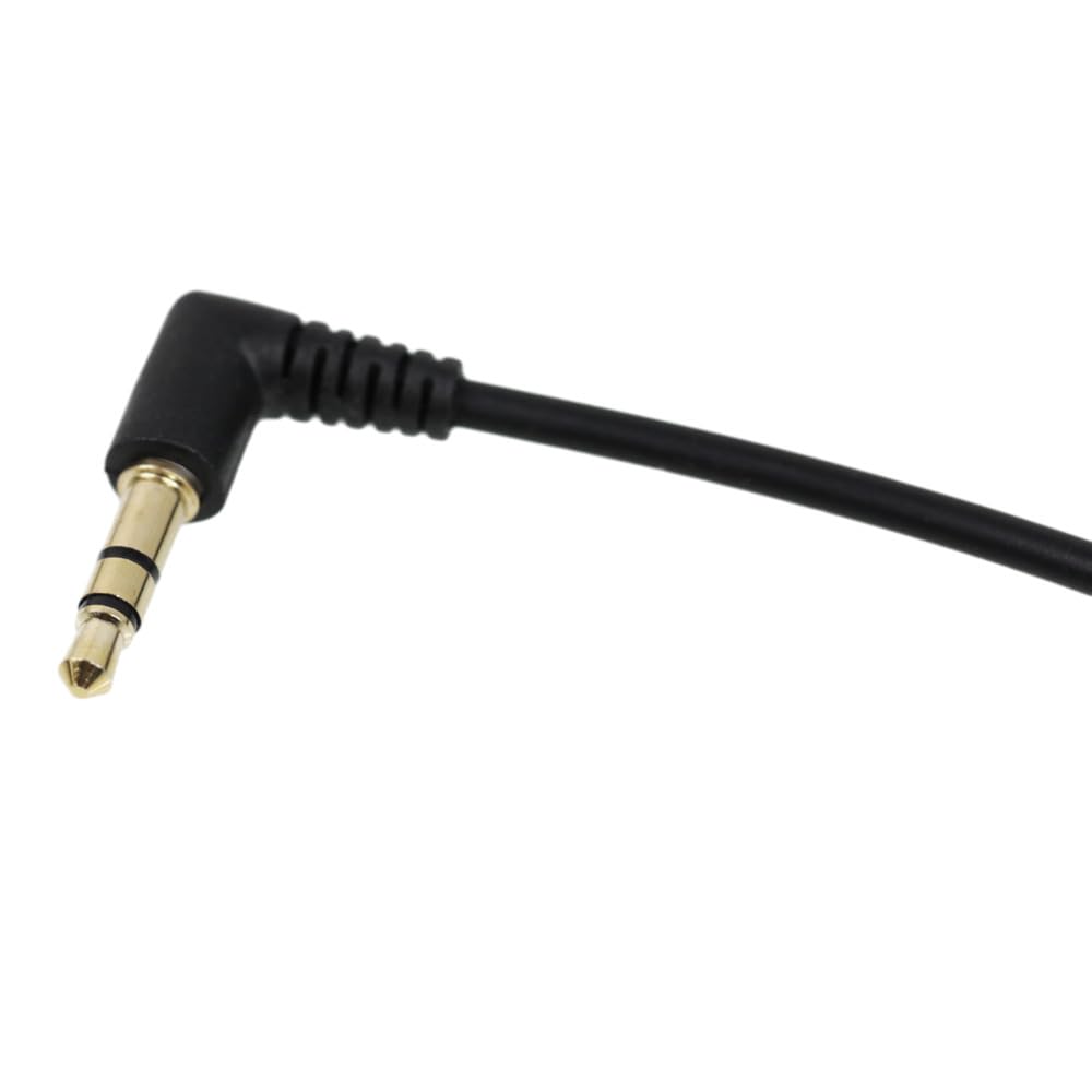 Foto&Tech Straight 3.5 mm Mini Jack Timecode Cable Right Angle 12 inches Compatible with Tentacle Sync Tentacle to DSLR Cameras