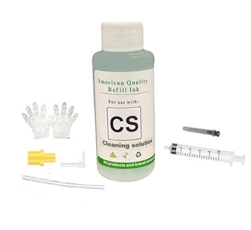 Vivid Colors VC Printhead Cleaning Kit Inkjet Universal Printer Nozzle Cleaner Solution Print Head Flush Cleaning for All Printer - Works on Pigment