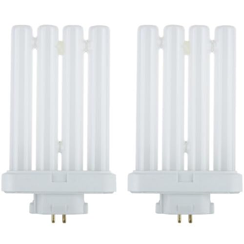 Sunlite FML27/65K/2PK Compact Fluorescent 27W Quad Tube Light Bulbs, 6500K Daylight Like Light, GX10Q-4 Base, 4 Pack