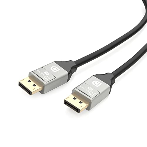j5create VESA Certified 8K DisplayPort Cable, Supports DP 1.4, 4K@120Hz, 8K@60Hz, HDR for Gaming Monitor, TV, PC, Laptop - 6.6ft (JDC43)