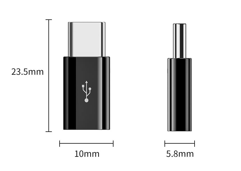 Replacement for Samsung Galaxy S22 S21 S20 S10 S8 Plus USB C Adapter (4-Pack), Micro USB to USB Type C Fast Charging Connector