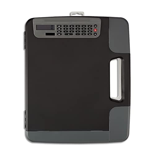 Staples Heavy?Duty Portable Clipboard with Calculator, Black - Multi?Function Clipboard