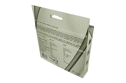Gelid Solutions Silent 14 | 140mm Computer Fan | 3 Pin Molex | 140x140x25mm | 1000RPM | Hydro Bearing | FN-SX14-10 | Color Black