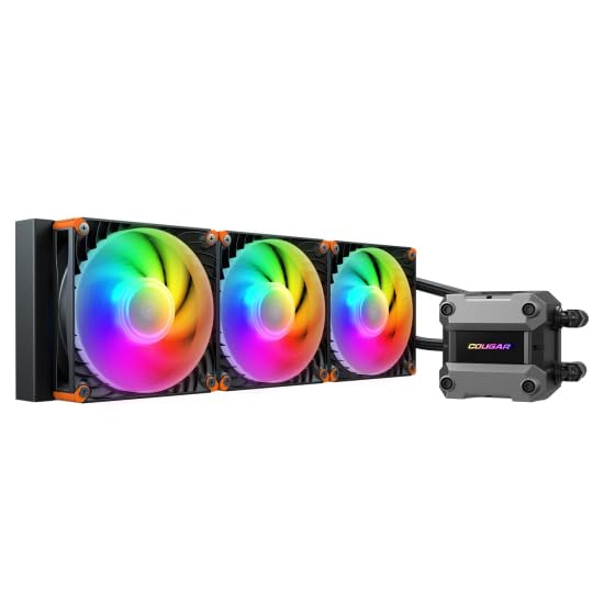 COUGAR Poseidon Ultra ARGB 360 AIO Liquid Cooler - PWM Fans with Optimum Airflow - High-Performance Pump - ARGB Sync - AMD AM5/AM4 and Intel LGA1851