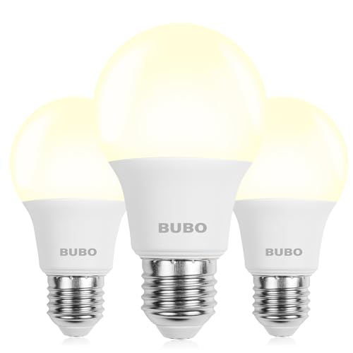 BUBO A19 LED Light Bulbs, 60 Watt Equivalent LED Bulbs, Natural White 3500K, 800 Lumens, E26 Standard Base, Non-Dimmable, 8W Natural White LED Bulbs