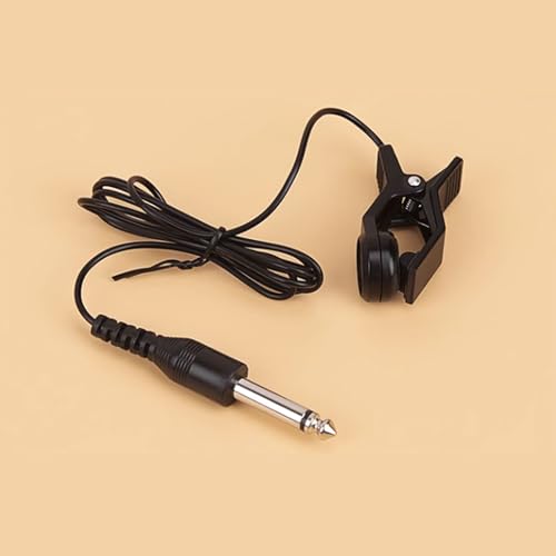 Zetiling Piezo Pickup, Clip on Pickup, Universal Pickup, Ukulele Pickup, Guitar Pickup, Tuner Instrument Pickup Microphone Vocals Pick Up for Tuner
