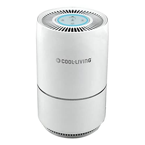 Cool-Living Air Purifier for Home Allergies Pets Hair in Bedroom, True HEPA Filter, 24db Filtration System Cleaner Odor Eliminators, Ozone Free
