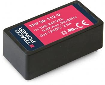 TPP 30-112-D, Power Supply; AC-DC; Encapsulated; PCB Mount; 30W; 12V@2500 mA; 85-264V in