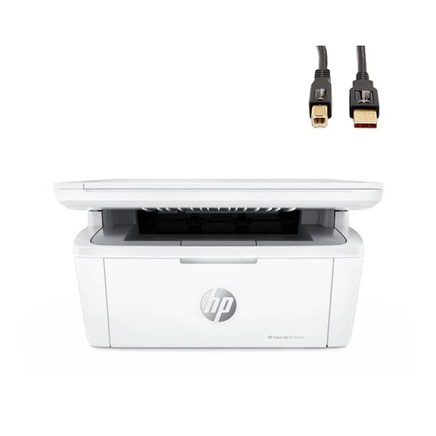 HP Laserjet MFP M139we Wireless Black & White Printer - 6 Months of Instant Ink for Toner with HP+, Print, Scan and Copy W/Silmarils Printer Cable
