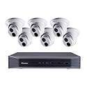 GEOVISION GV-SNVR0812 Package 8-Channel 8MP 4K PoE NVR with 6 EBD2702 2MP WDR IR Eyeball IP Outdoor Dome Cameras (2.8mm Lens), 2TB HDD Included