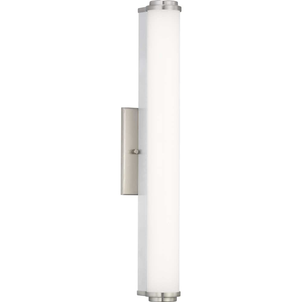 Progress Lighting Phase 1.1 LED Collection 24" White Shade Modern Bath Vanity Light Brushed Nickel
