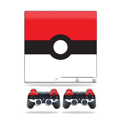 Skin Compatible with Sony Playstation 3 PS3 Slim + 2 Controllers - Battle Ball | MightySkins Protective, Durable, and Unique Vinyl wrap Cover | Easy