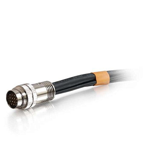 C2G Legrand RapidRun 3.5mm Flying Lead, RCA Flying Lead, Black Multi-Format Flying Lead with 15 Pin HD D-Sub, Mini-Phone Stereo 3.5mm, 3 RCA to Muvi