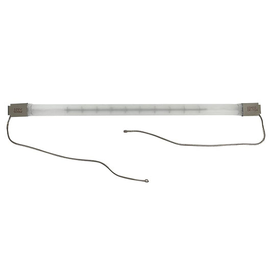 Ushio BC6454 1001298-500W QIR Heat Lamp - Translucent - Metal Sleeve and Wire Leads - 120V Halogen Light Bulb
