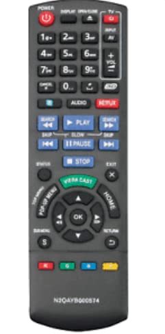 N2QAYB000574 Replace Remote Compatible with Panasonic Blu-ray Disc Player DMP-BDT215