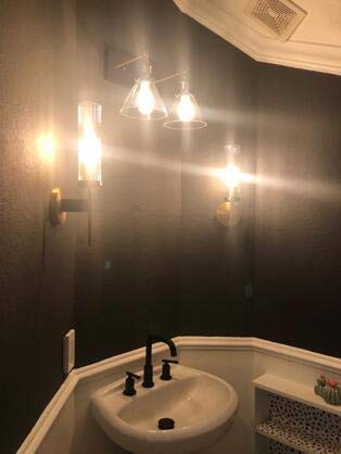 PERMO Vintage Antique Sconces Brass Gold Single Wall Sconce Light Fixture with 2.8" Cylindrical Clear Glass Shade for Living Room Home Office Entryway