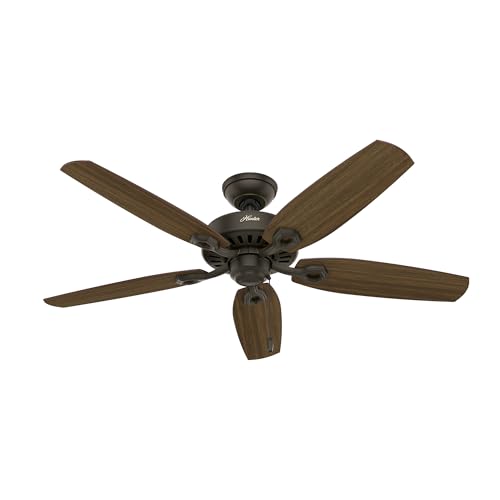 Hunter Builder Elite, Indoor, Ceiling Fan, No Light, 52 inch, New Bronze