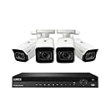 Lorex NC4K4MV-164WB-2-4K 16-Channel 4TB Wired NVR System with Nocturnal 4 Smart IP Bullet (4X LNB9393/White) Cameras Featuring Motorized Varifocal