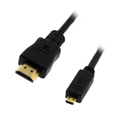 Mizar Micro HDMI to HDMI Male Cable -6ft for Cisco Flip Video UltraHD 3rd Generation