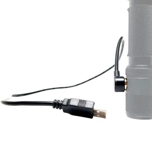 POWERTAC M-Series Magnetic Charger - Magnetic Charging Cable M5/M6 Flashlight USB Charging Cable Charging Cords for Flashlights Replacement Charging