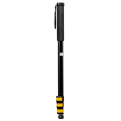 KODAK PhotoGear 72” Portable Monopod | 21”-72” Lightweight Aluminum Monopod | 4-Section Flip Lock Adjustment, Smartphone Adapter, Rubber Foot