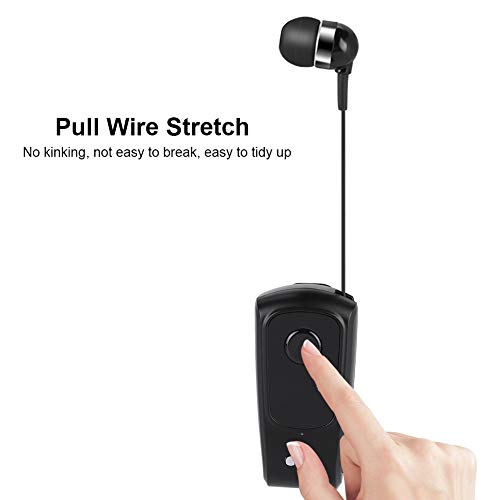 F920 Retractable Bluetooth Earphone Business Lavalier Earphone Sports Bluetooth Headset Voice Prompts Call Vibration Bluetooth V4.1 Anti-Lost…