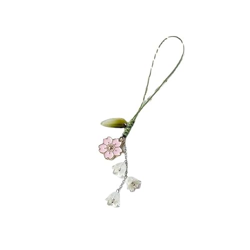 Qintreesify White Mobile Phone Lanyard Universal Chain Hite Pearl Beaded Lanyard Wrist Strap Anti Lost Charm Strap Fashion Phone Case Keychain Wallet