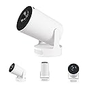 XIAOHUI Mini Projector, 2025 Portable Smart Projector with WiFi and Bluetooth, 1000 Lumens, 150-inch Display, LCD LED Technology