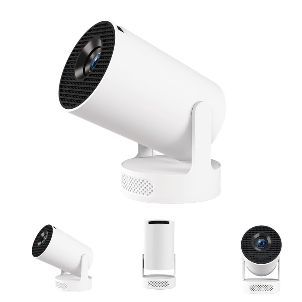 XIAOHUI Mini Projector, 2025 Portable Smart Projector with WiFi and Bluetooth, 1000 Lumens, 150-inch Display, LCD LED Technology