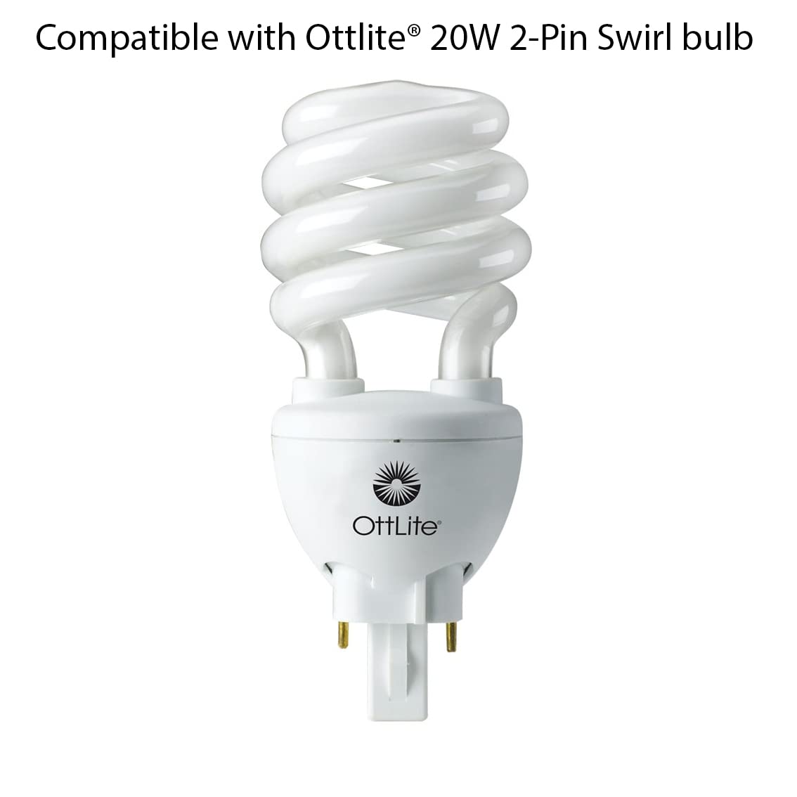 Eye Power Type M LED Replacement for OttLite 20W 2-Pin Swirl Bulb B84J35, SB20-M or SB20-M-FFP (1-Pack)