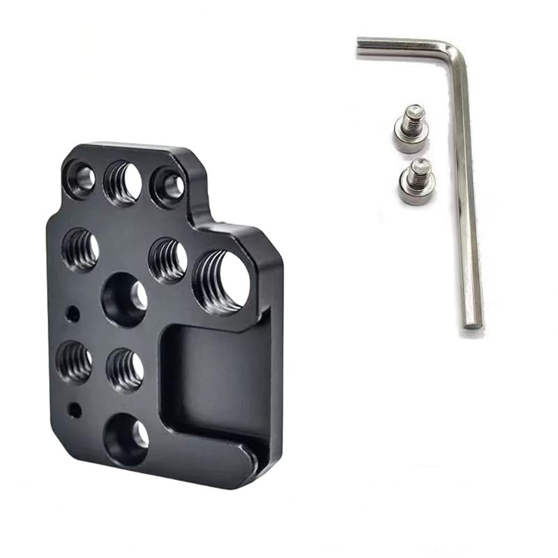 ThtRht Gimbal Stabilizer Side Extension Plate with Cold Shoe 3/8'' 1/4'' Thread Screw Mount Plate Adapter for DJI Ronin RS 3 Mini RS 4 Pro RSC2 DSLR