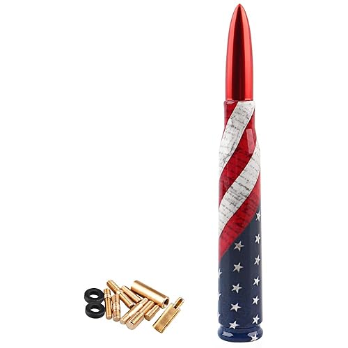 for Jeep Gladiator Antenna, 5.5 Inch Car Radio Replacement Car Wash-Proof American Flag Design Radio Antenna Compatible with Jeep Wrangler JK JL JT