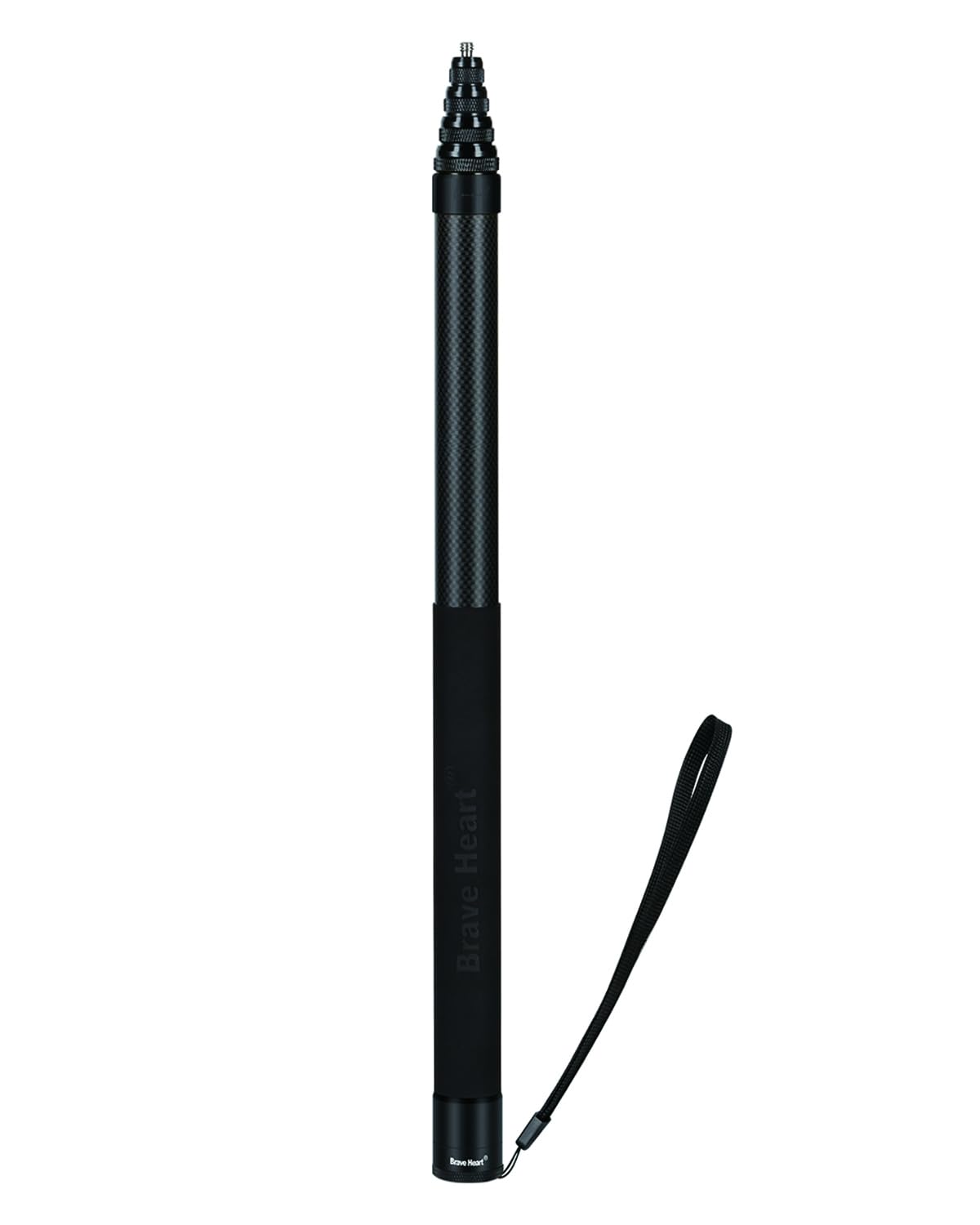 3m Long Invisible Selfie Stick 9.8ft Carbon Fiber Lightweight Extension Pole for Insta360 ONE X5 X4 X 3 X2 R RS Action Camera (Black)