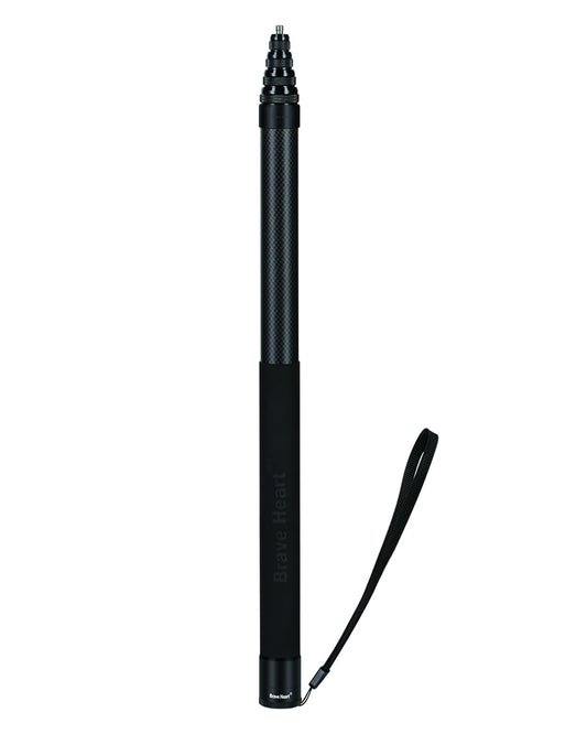 3m Long Invisible Selfie Stick 9.8ft Carbon Fiber Lightweight Extension Pole for Insta360 ONE X5 X4 X 3 X2 R RS Action Camera (Black)