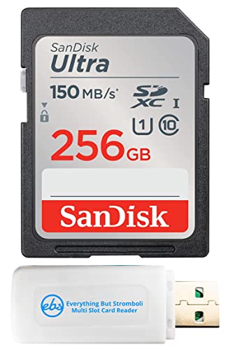 SanDisk Ultra 256GB SDXC Memory Card Works with Panasonic Mirrorless Camera Lumix DC-S5IIX and Lumix DC-S5II (SDSDUNC-256G-GN6IN) C10 Bundle with 1