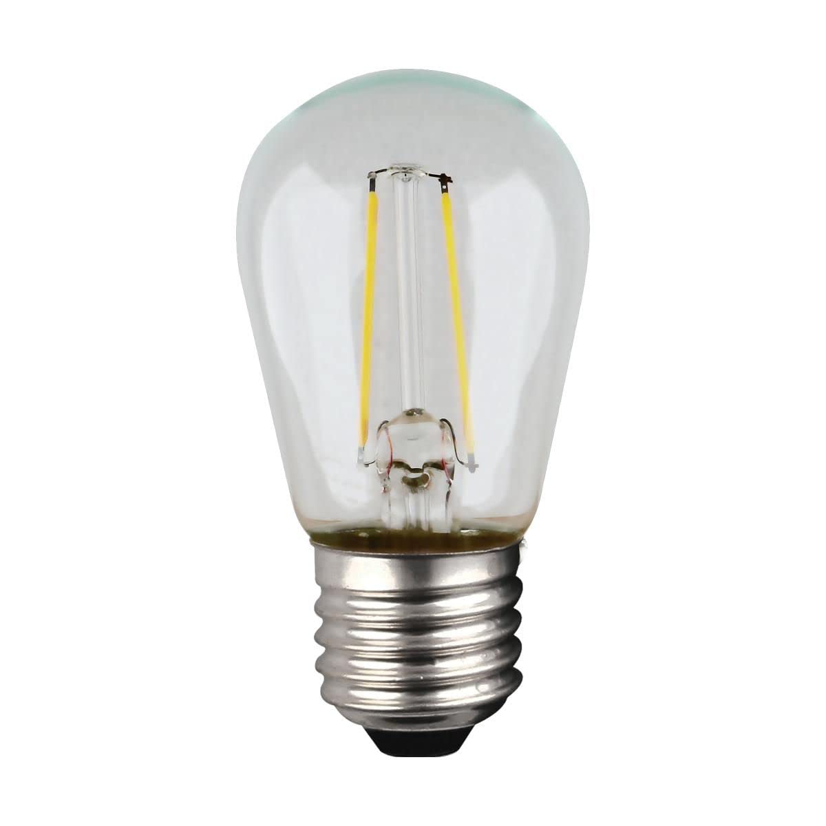 SATCO S8021 S14 LED String Light Replacement Bulb; 2700K; Wet Location, E26 Medium Base (4 LED Light Bulbs)