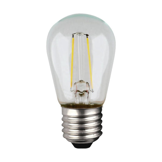 SATCO S8021 S14 LED String Light Replacement Bulb; 2700K; Wet Location, E26 Medium Base (4 LED Light Bulbs)