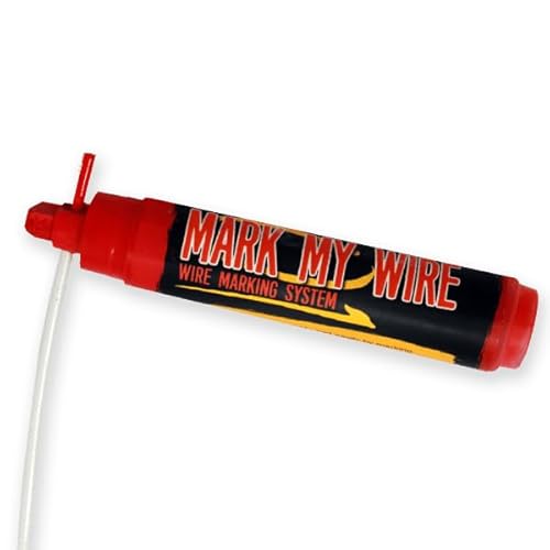 Rack-A-Tiers Mark My Wire - 4 Pack (Black, Blue, Red & White - 1 Each), Wire Marker, Wire Phase Marker, Electrical Marker (52484)
