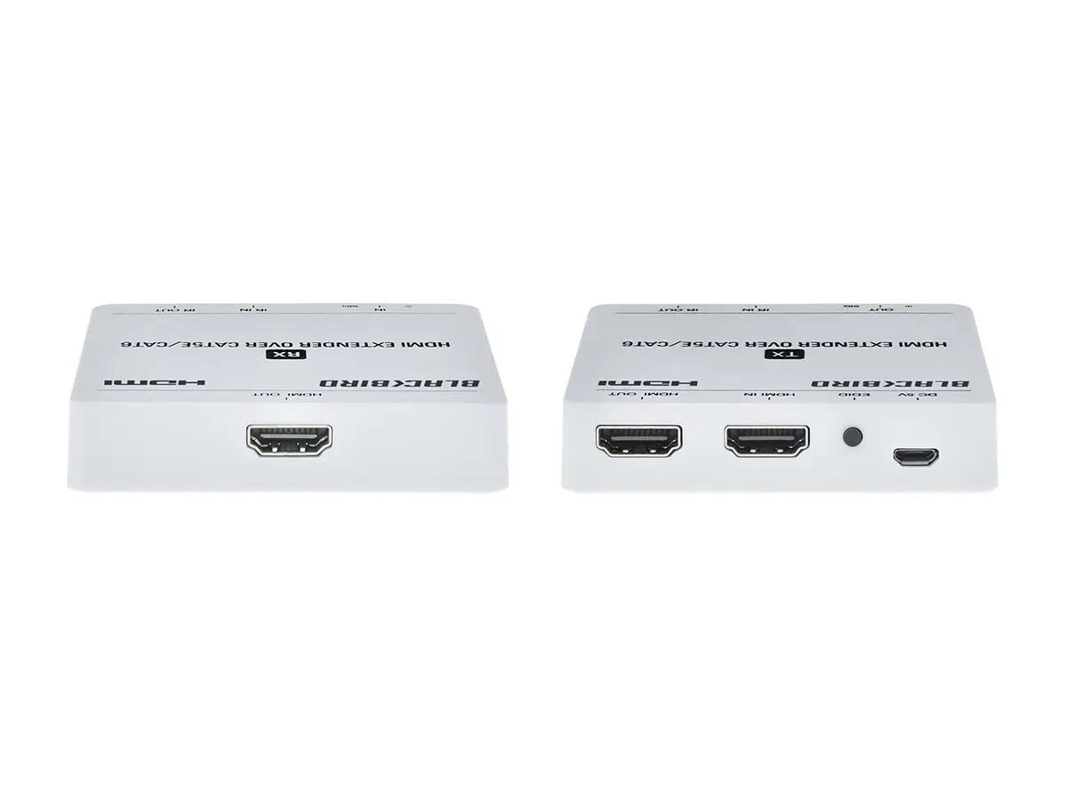 Monoprice 4K HDMI Extender Over Ethernet - CAT5e/6/7, 70 Meters (229 Feet) Power Over Cable (PoC) HDMI Loop Out, Smart EDID, IR Bidirectional